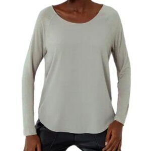 French Connection long sleeve top olive green women's size L